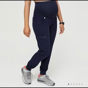 Figs Zamora Maternity Jogger Scrub Pants - Navy